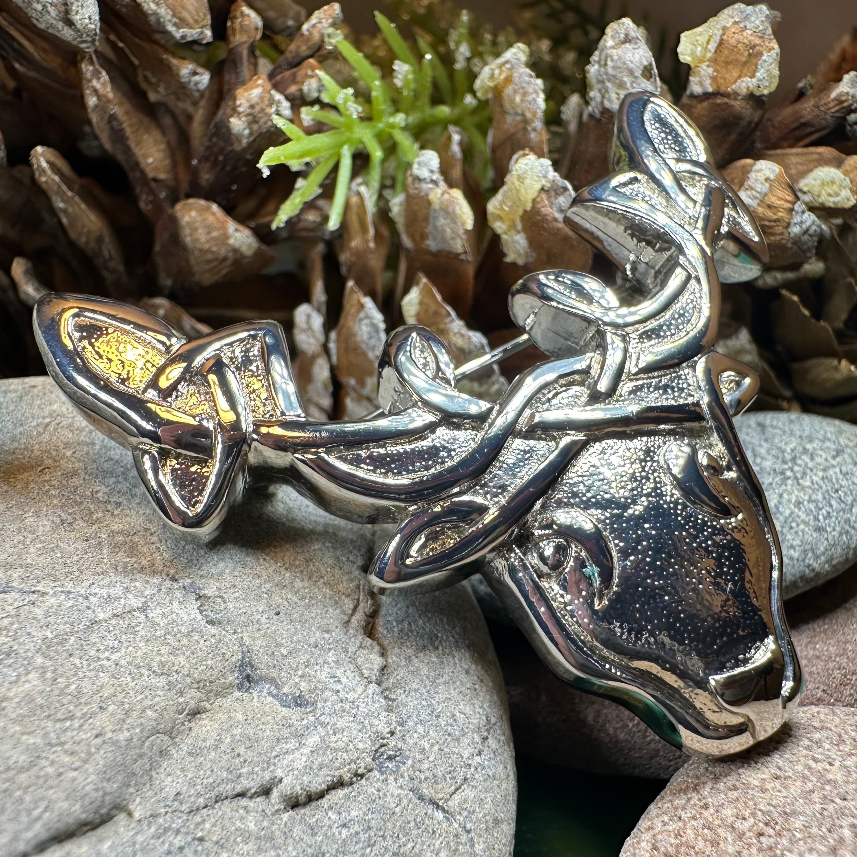 Celtic Tradition Stag Brooch