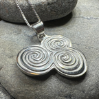 Artisan Newgrange Triple Spiral Necklace