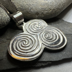 Artisan Newgrange Triple Spiral Necklace