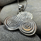 Artisan Newgrange Triple Spiral Necklace