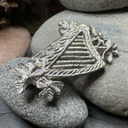 Artisan Irish Celtic Harp Brooch