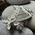 Artisan Irish Celtic Harp Brooch