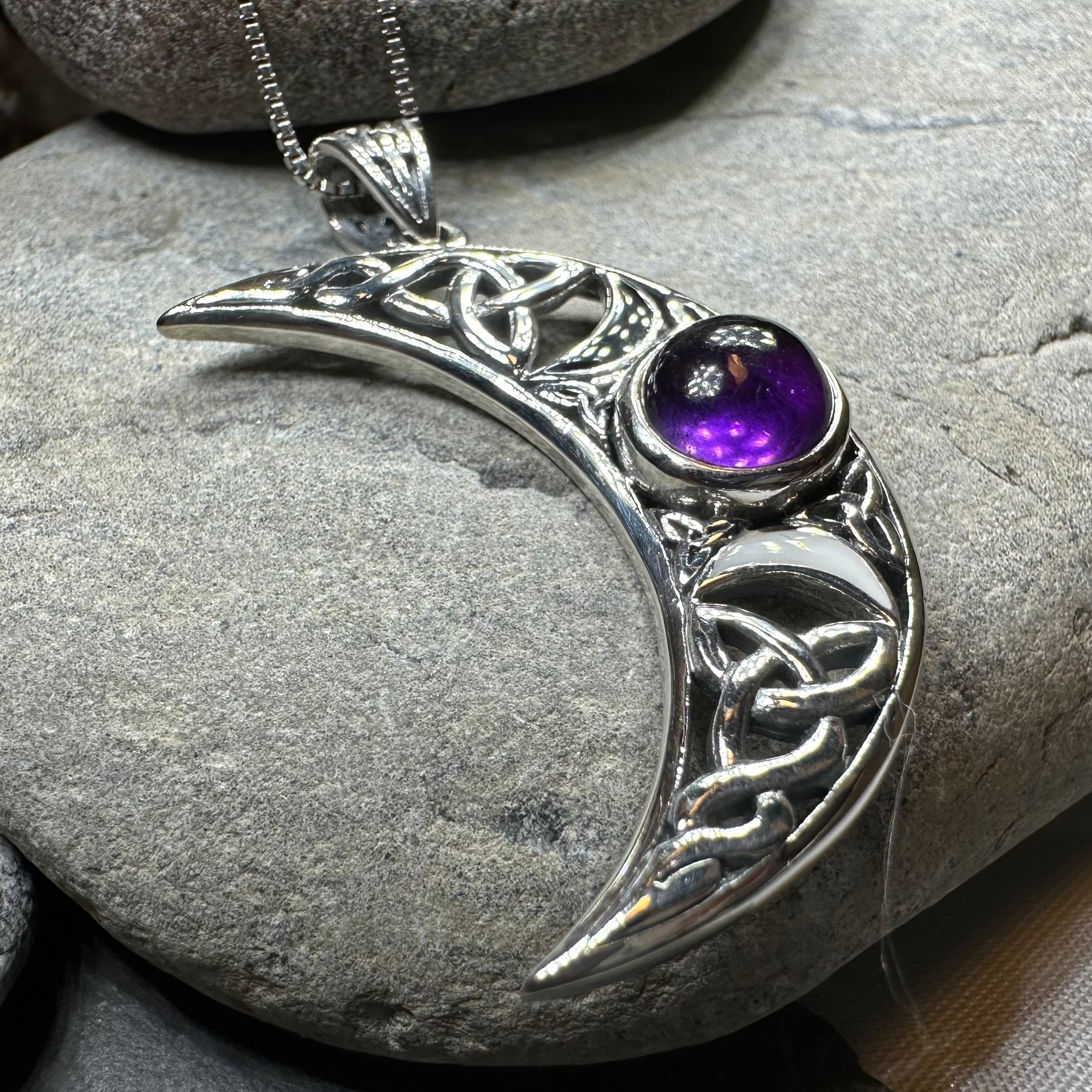 Sabrina Triple Moon Necklace