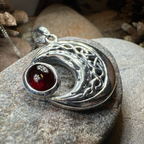 Dianthe Celtic Moon Necklace