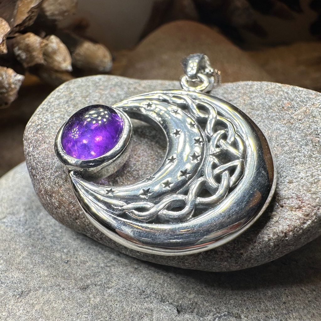 Dianthe Celtic Moon Necklace