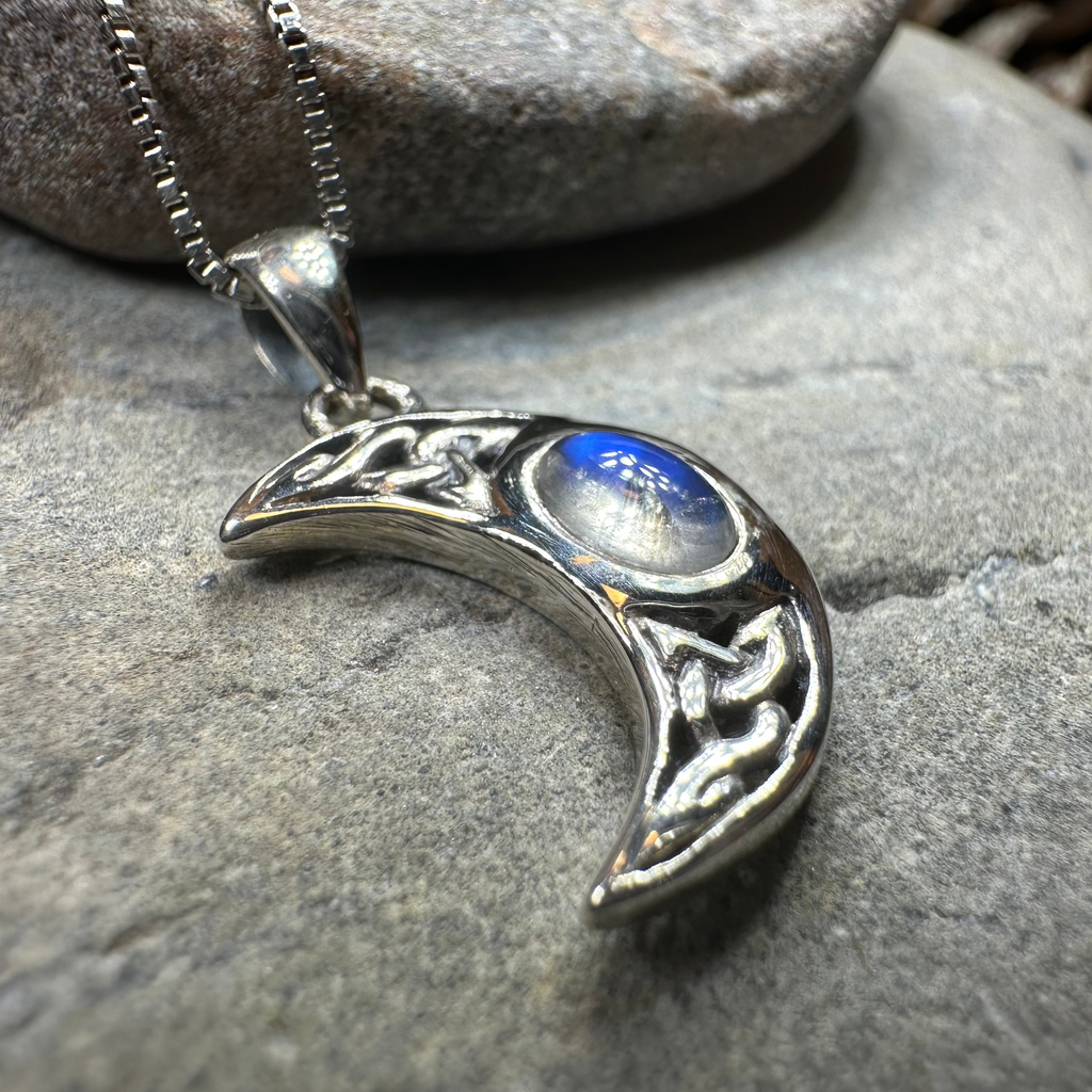Celtic Crescent Moon Necklace
