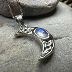 Celtic Crescent Moon Necklace