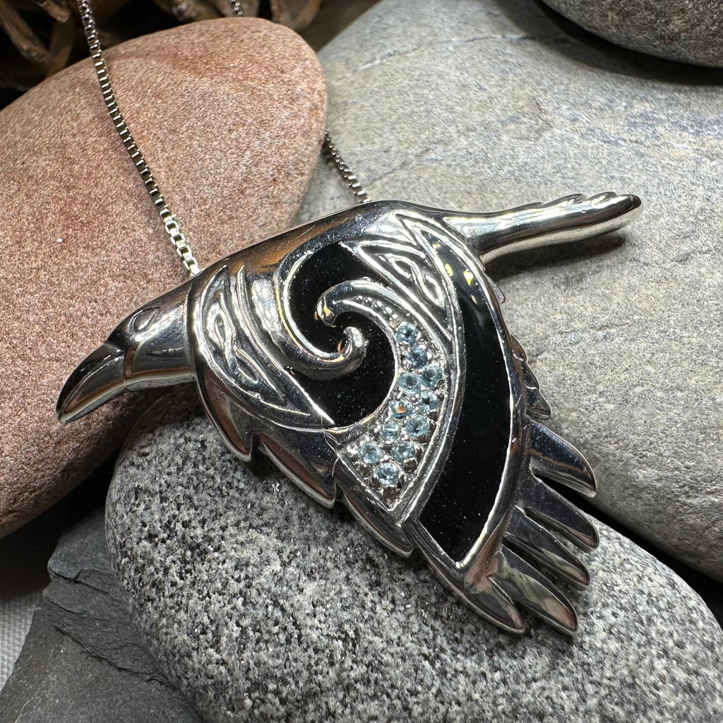 Birget Celtic Raven Necklace
