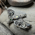 Oryx Celtic Raven Necklace