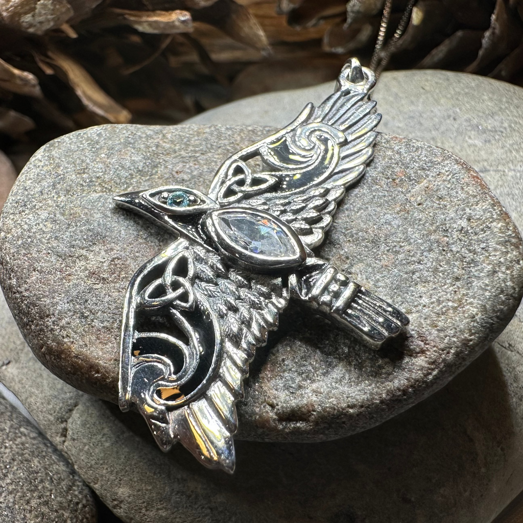 Oryx Celtic Raven Necklace