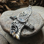 Oryx Celtic Raven Necklace
