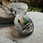 Gemstone Celtic AA Sobriety Necklace