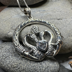 Celtic Swan Claddagh Necklace