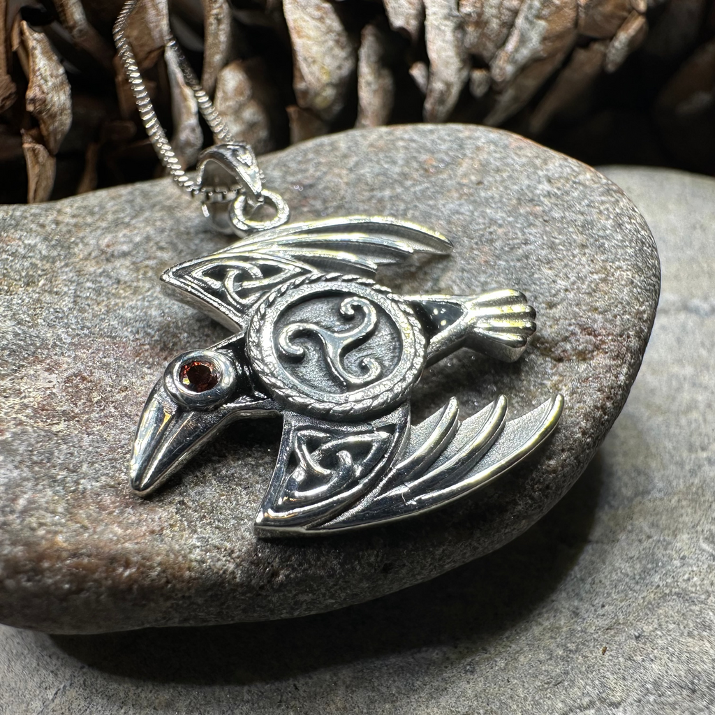 Astrid Celtic Raven Necklace