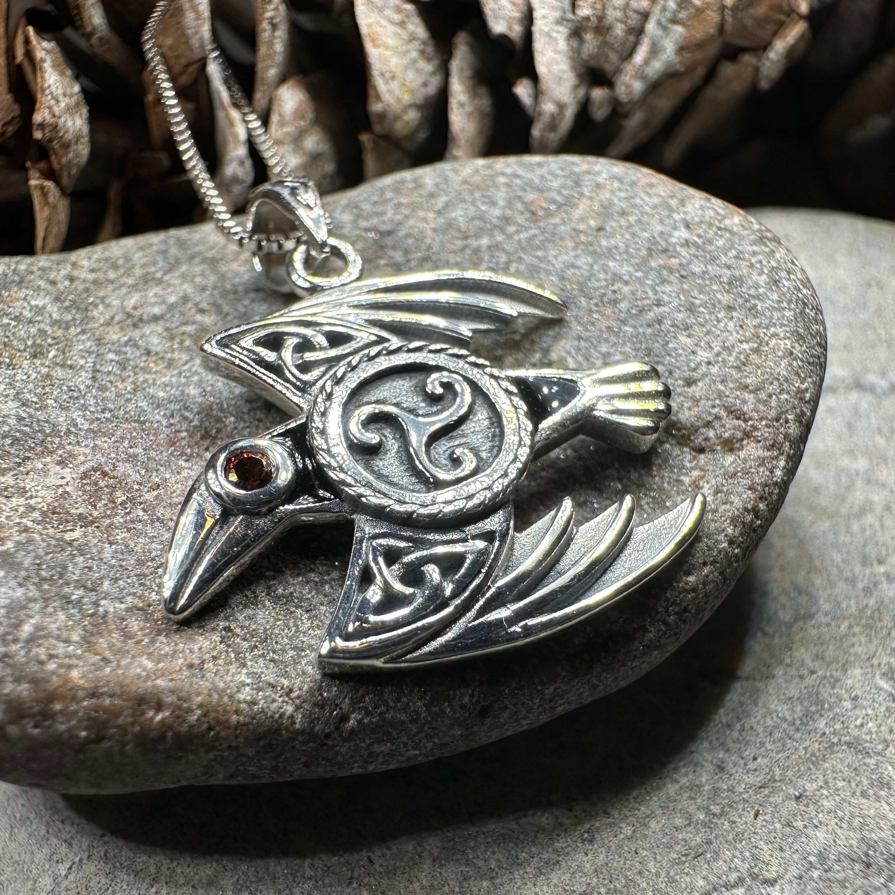 Astrid Celtic Raven Necklace