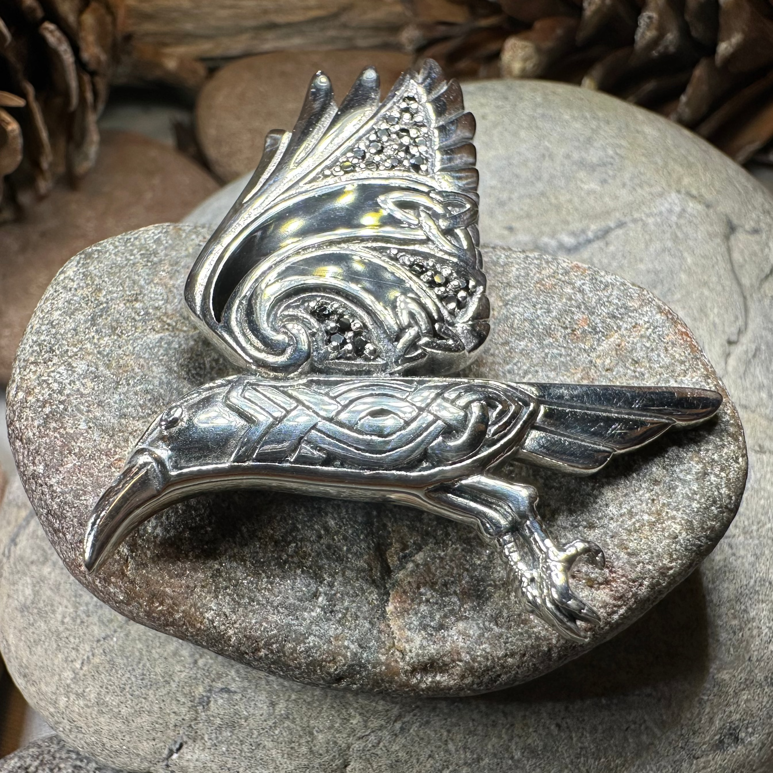 Ashild Raven Celtic Necklace