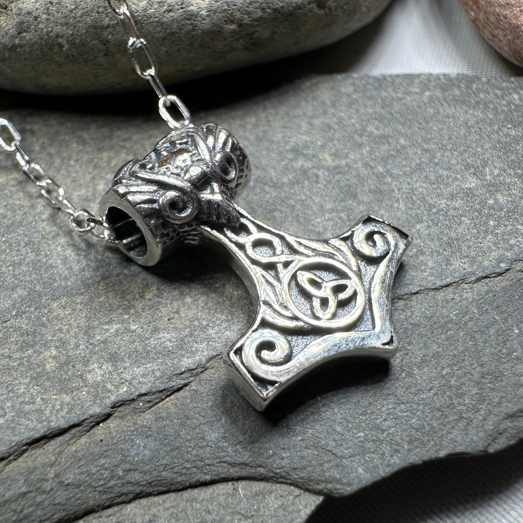 Petite Thor's Hammer Celtic Necklace