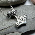Petite Thor's Hammer Celtic Necklace
