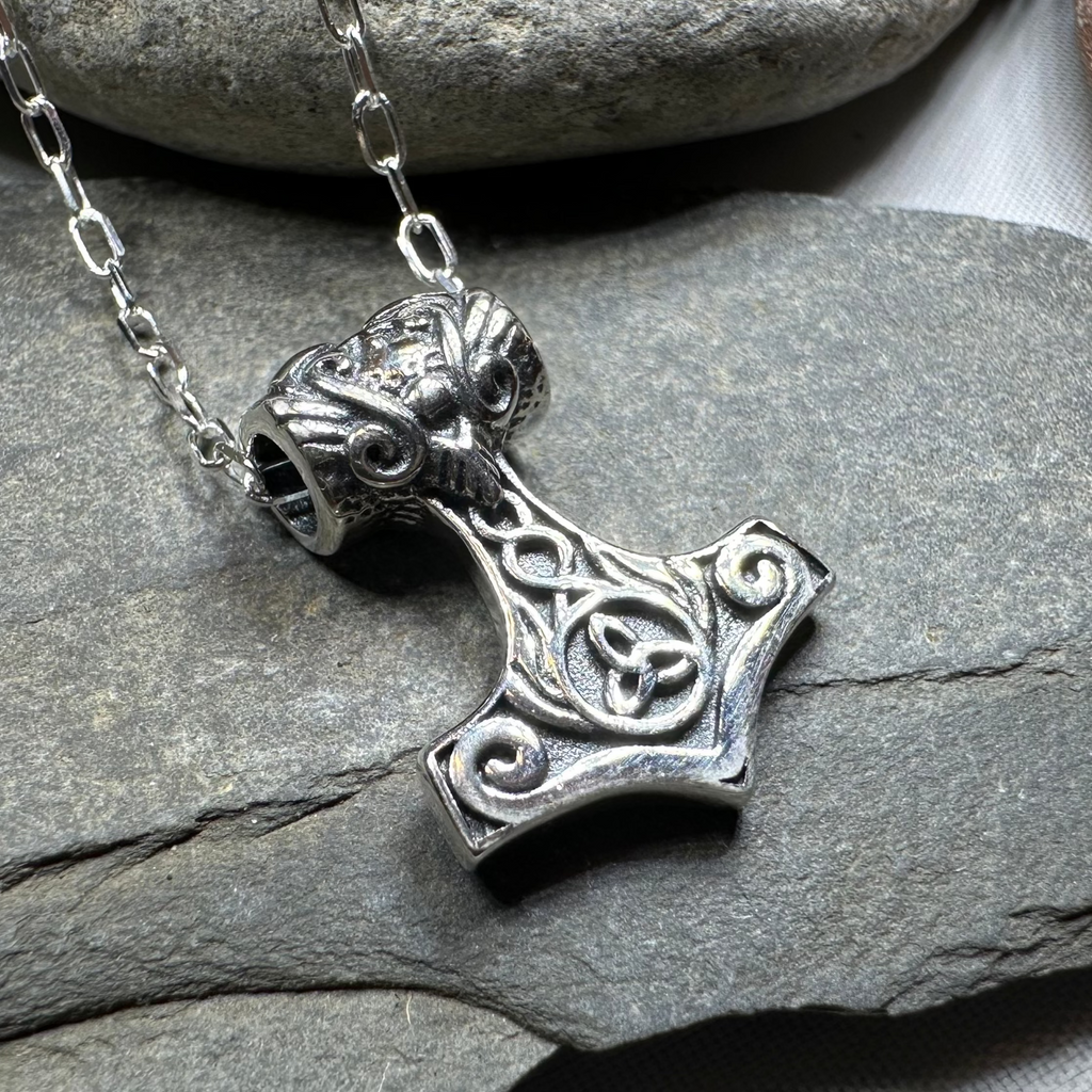 Petite Thor's Hammer Celtic Necklace