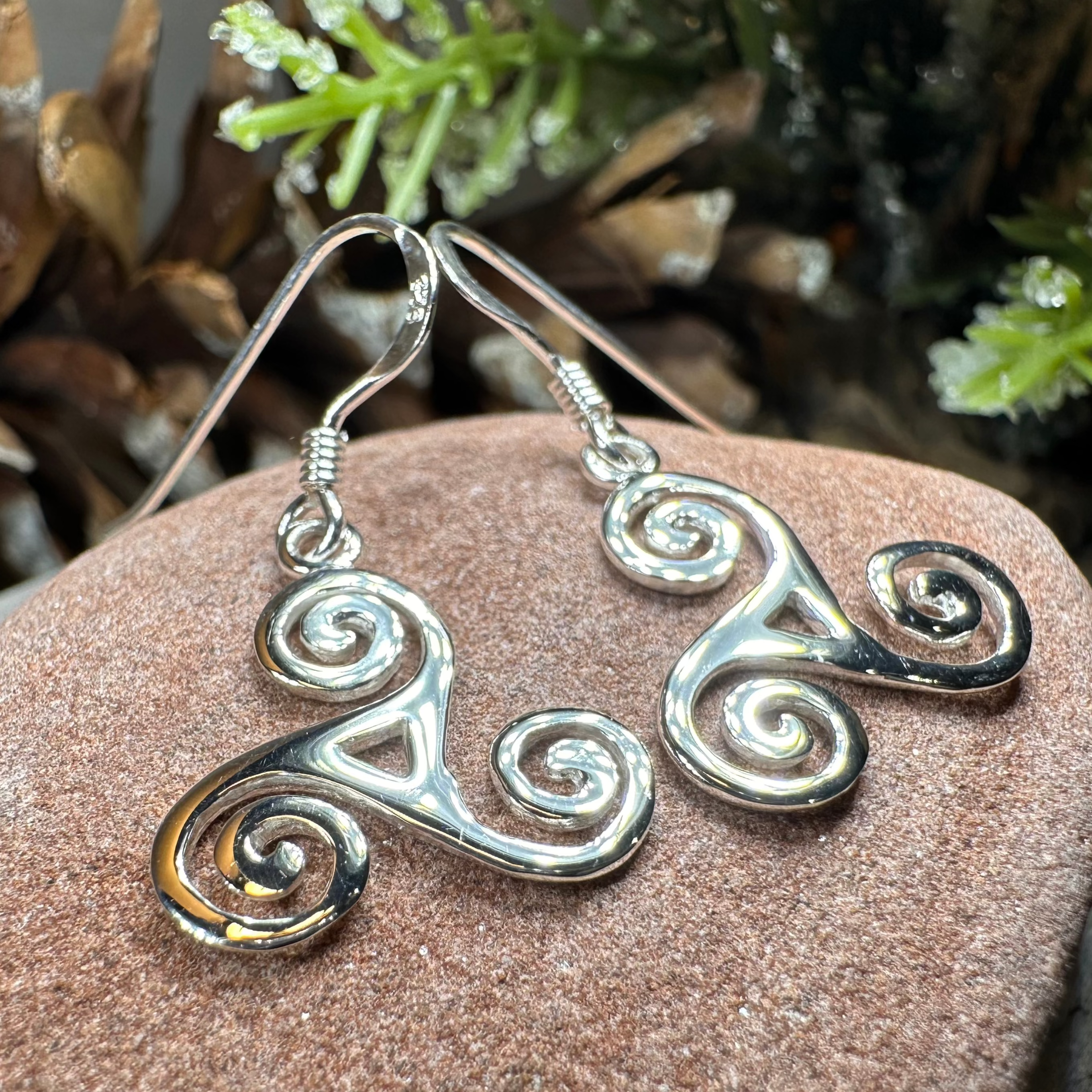 Malia Celtic Spiral Earrings