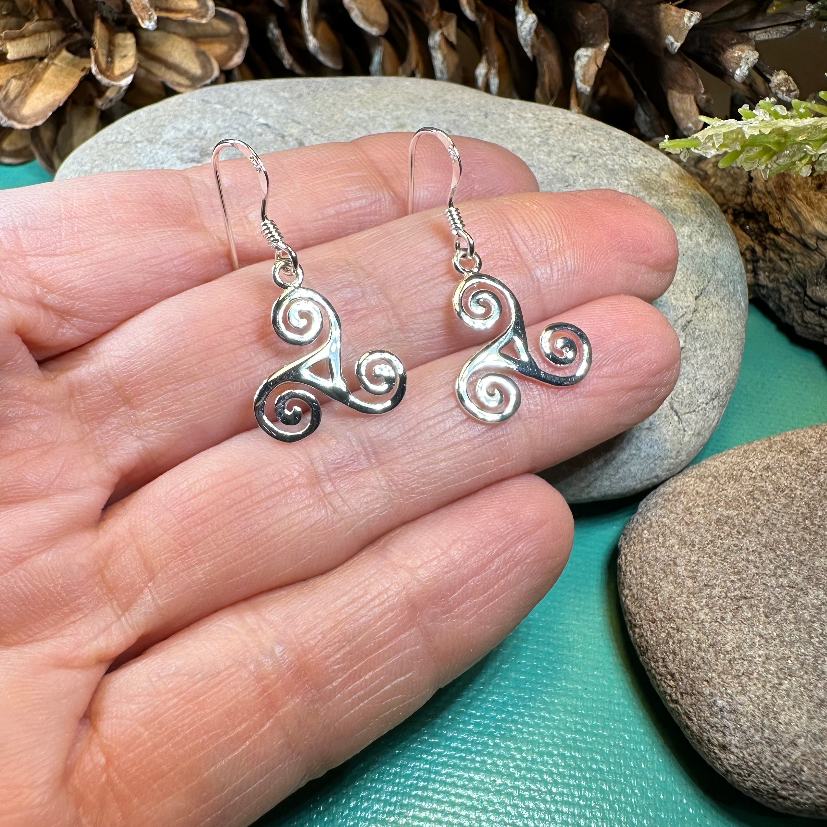 Malia Celtic Spiral Earrings