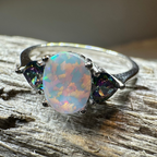 Aubrette Opal Celtic Ring
