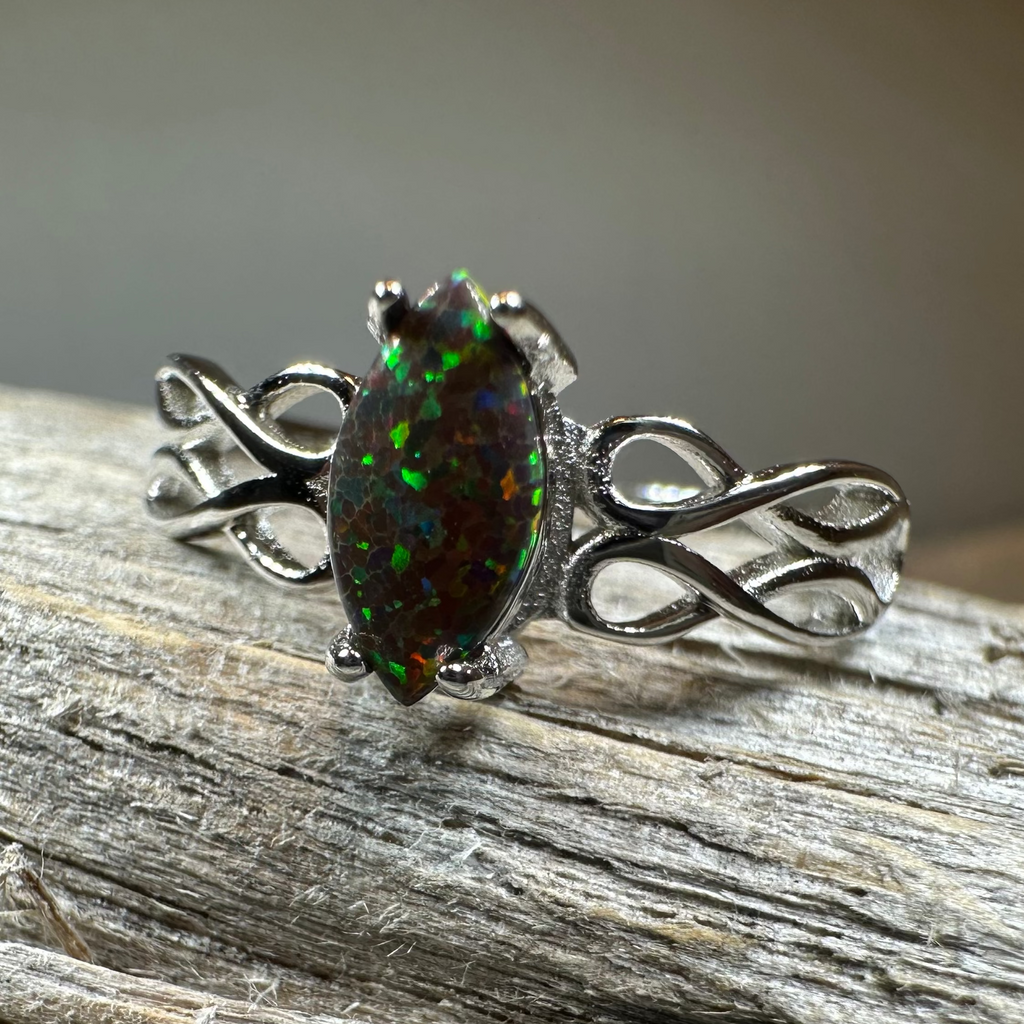 Astrid Celtic Fire Opal Ring
