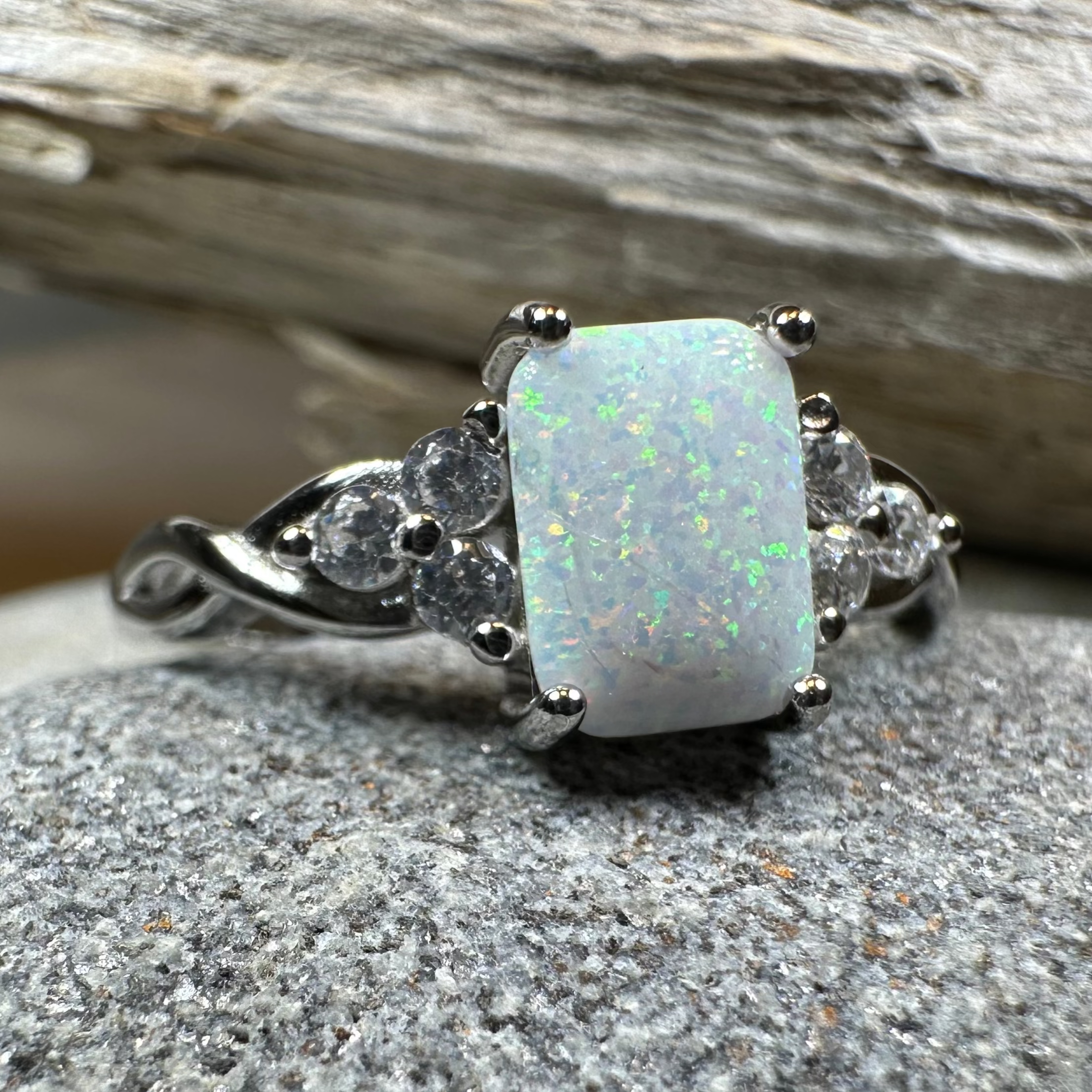 Minerva Opal Celtic Ring