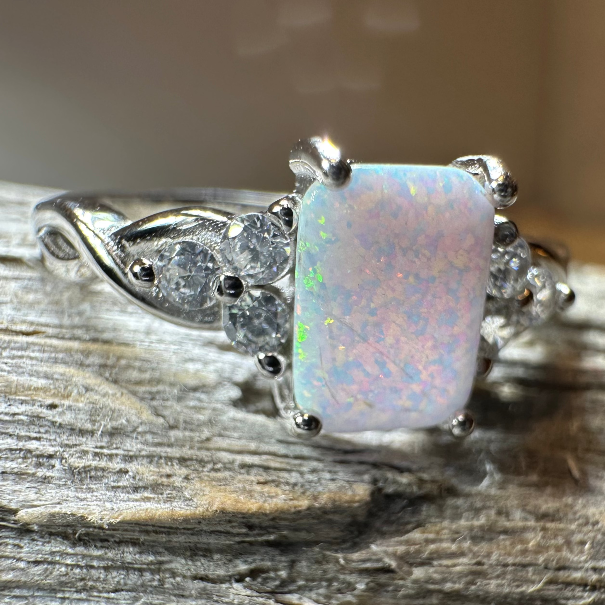 Minerva Opal Celtic Ring