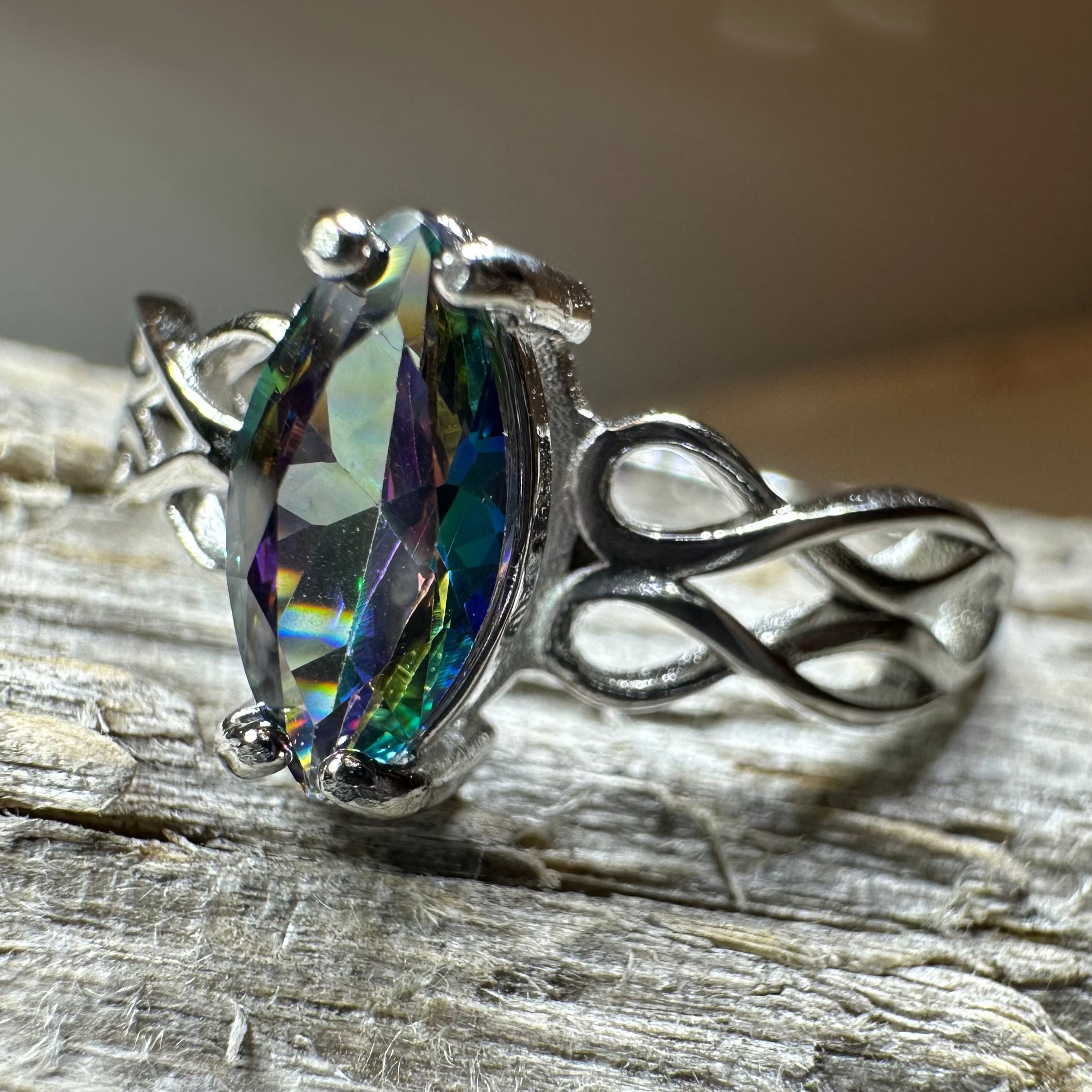 Eloise Celtic Mystic Topaz Ring