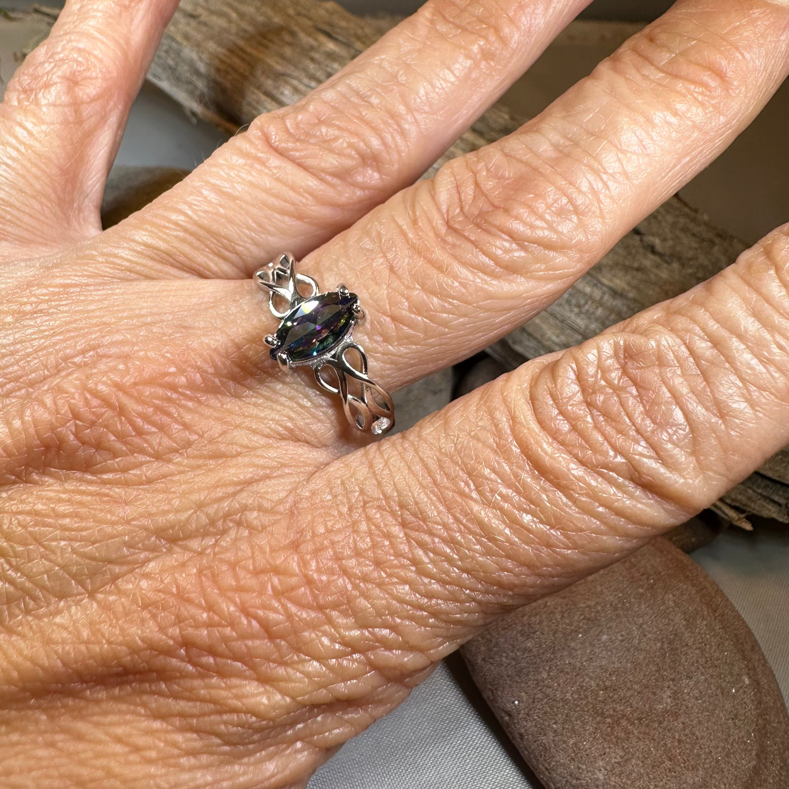 Eloise Celtic Mystic Topaz Ring