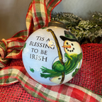 Tis A Blessing To Be Irish Snowman Ornament