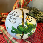 Tis A Blessing To Be Irish Snowman Ornament