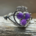 Eternity Amethyst Claddagh Ring