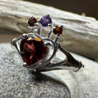 Royal Garnet Claddagh Ring