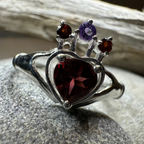Royal Garnet Claddagh Ring