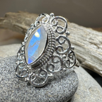 Orenda Celtic Spiral Moonstone Ring