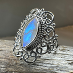 Orenda Celtic Spiral Moonstone Ring