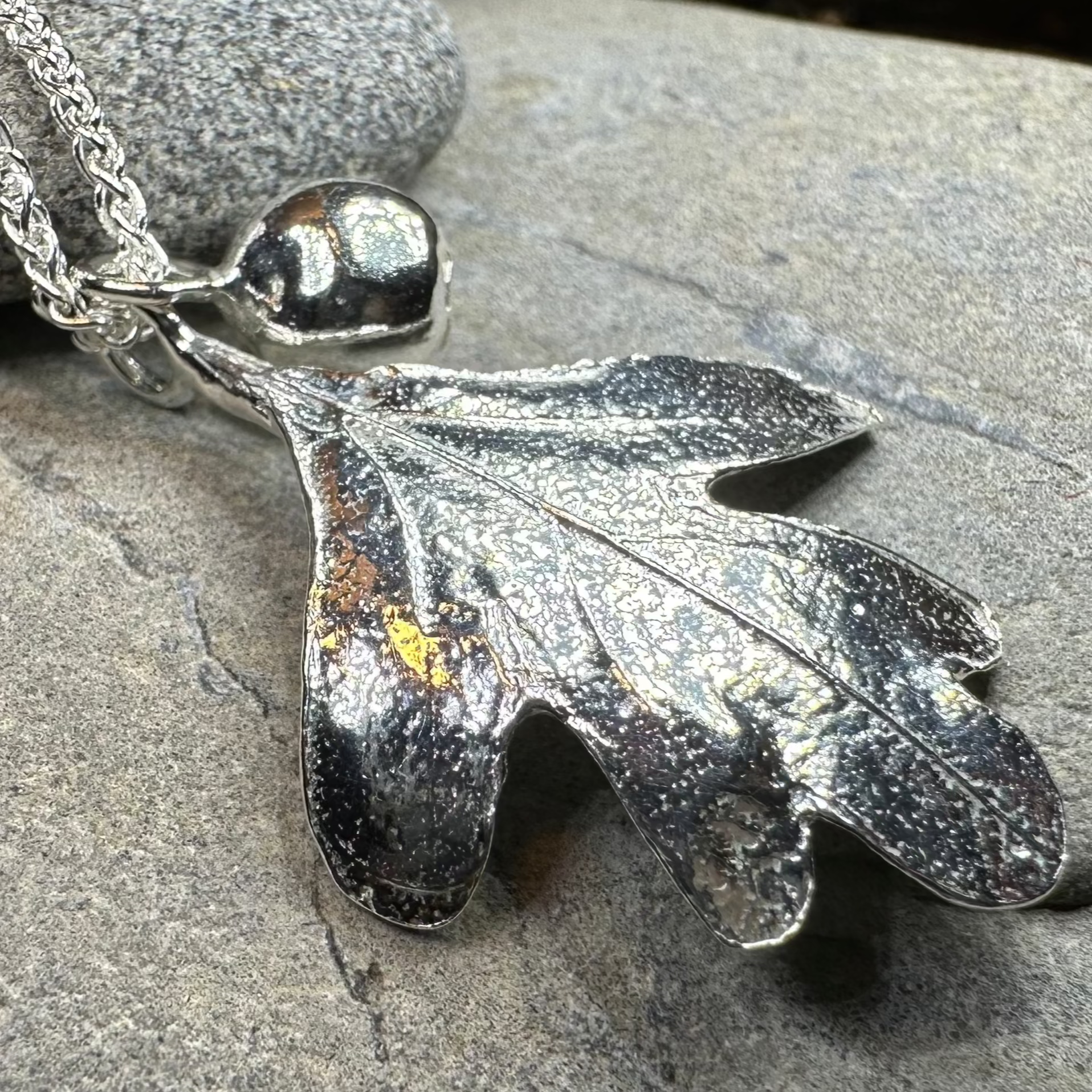 Fairy Tree Hawthorn Leaf Necklace