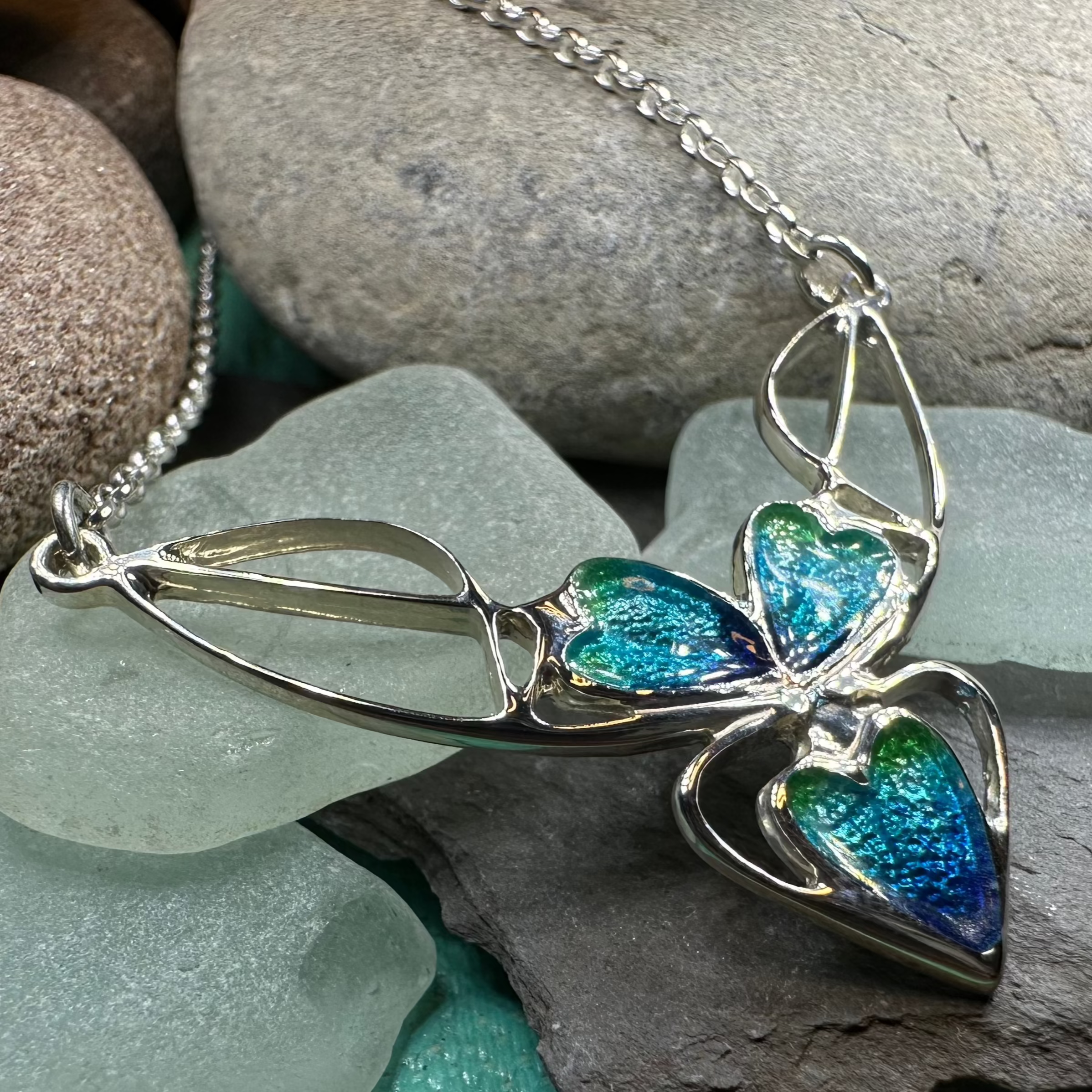 Mackintosh Blue Leaves Necklace