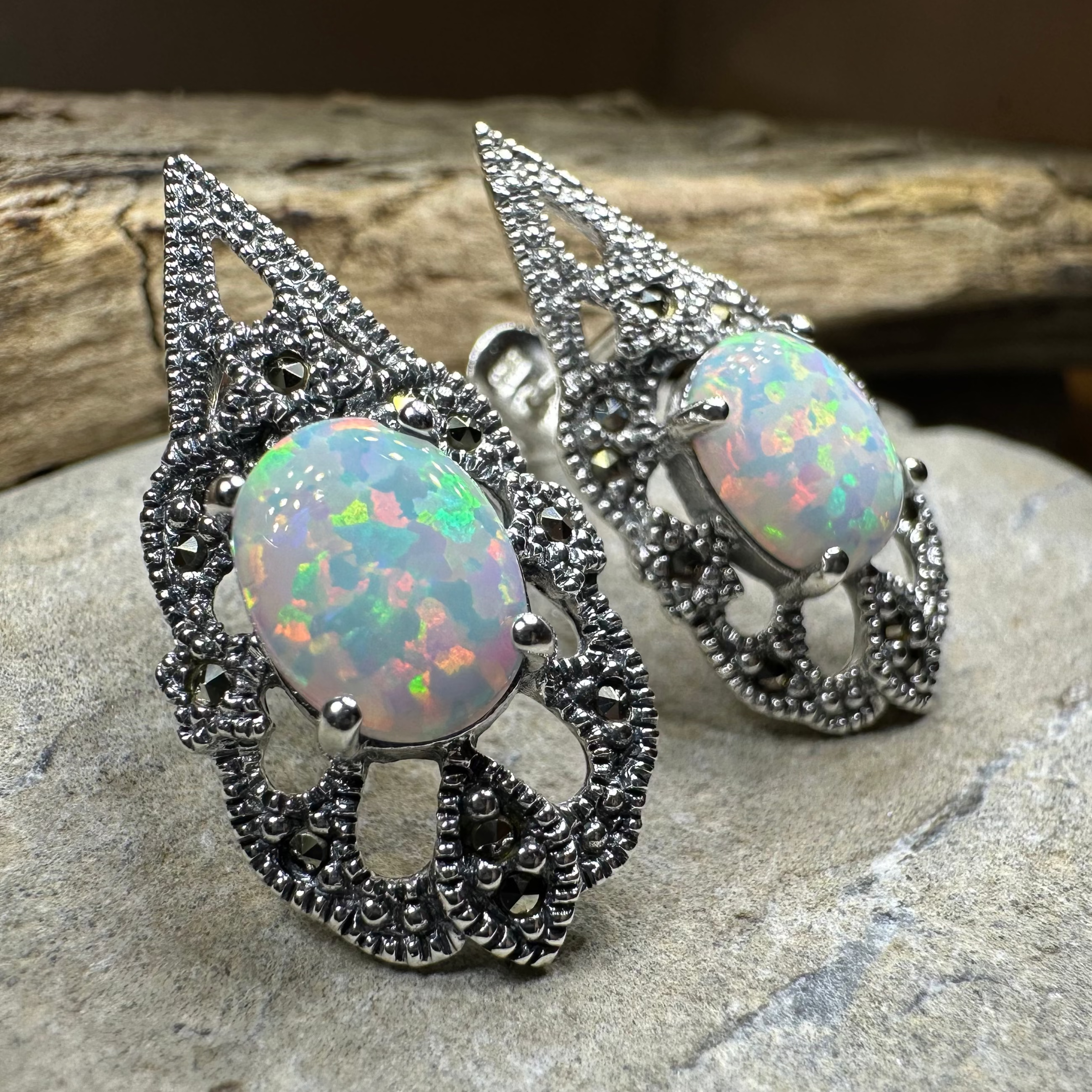 Love Knot Opal Earrings