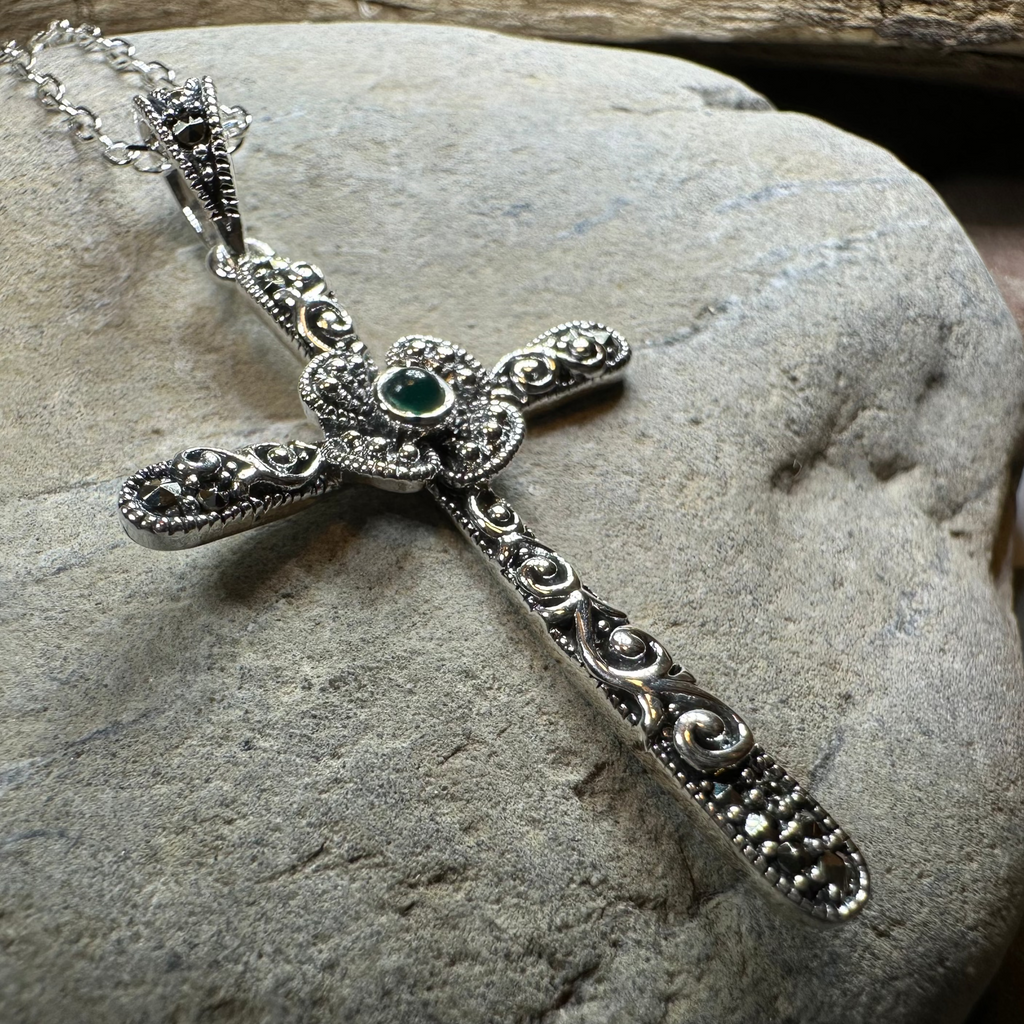 Spring Bloom Celtic Cross Necklace