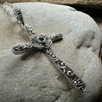 Spring Bloom Celtic Cross Necklace