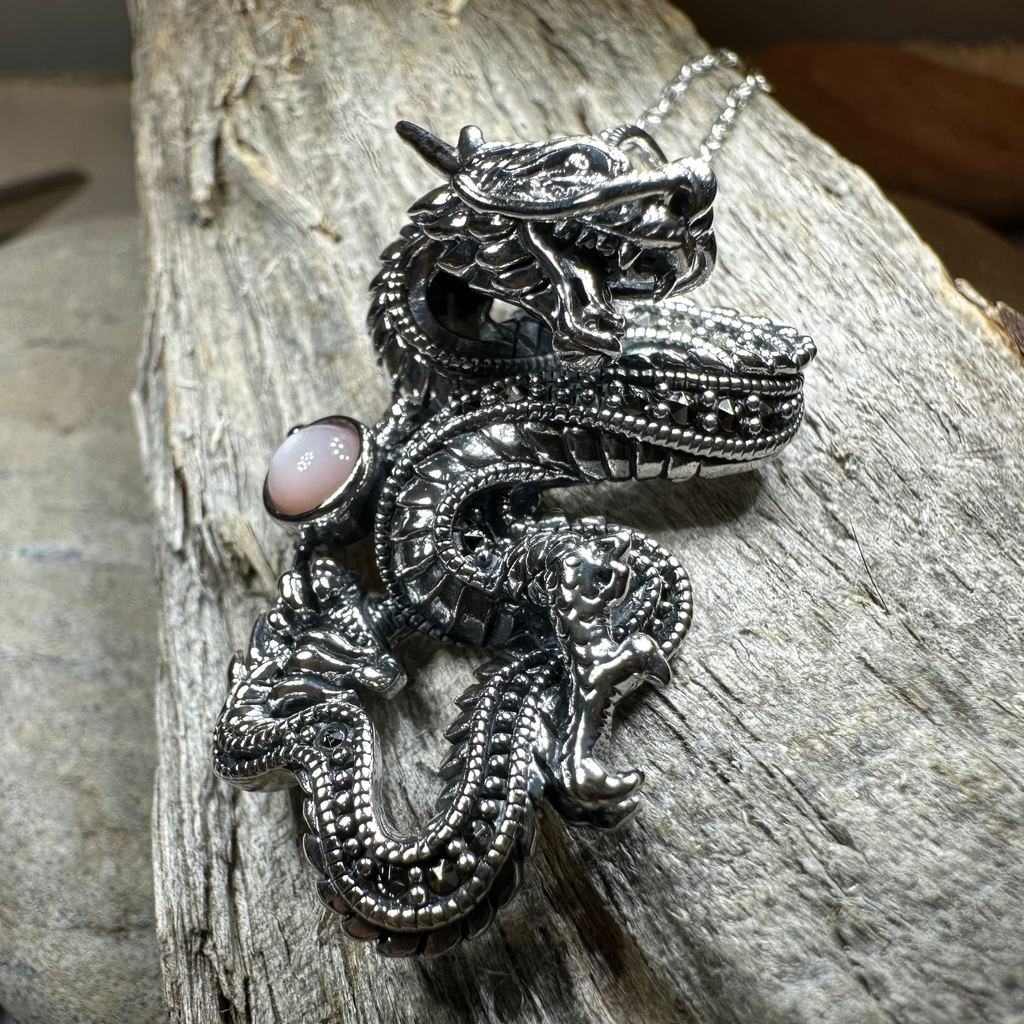 Celtic Rising Dragon Necklace