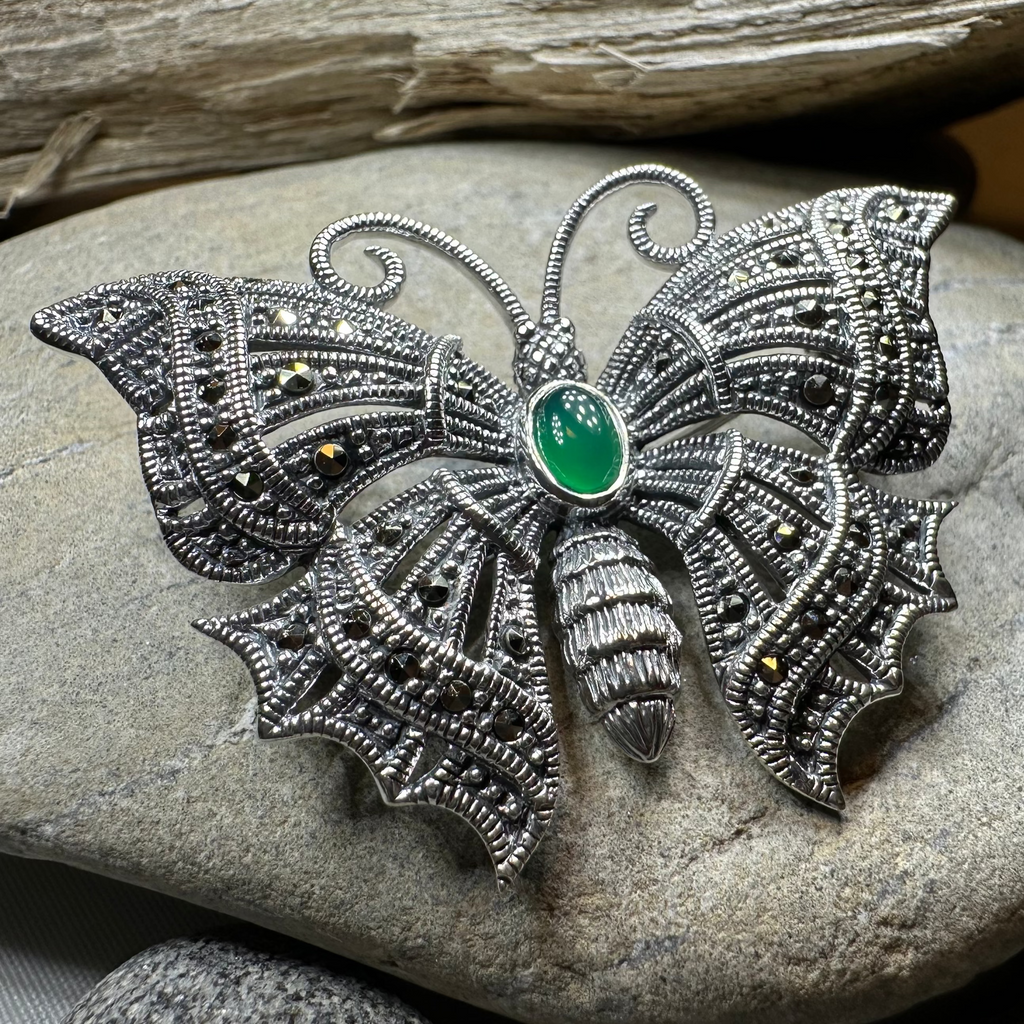 Marcasite Butterfly Brooch