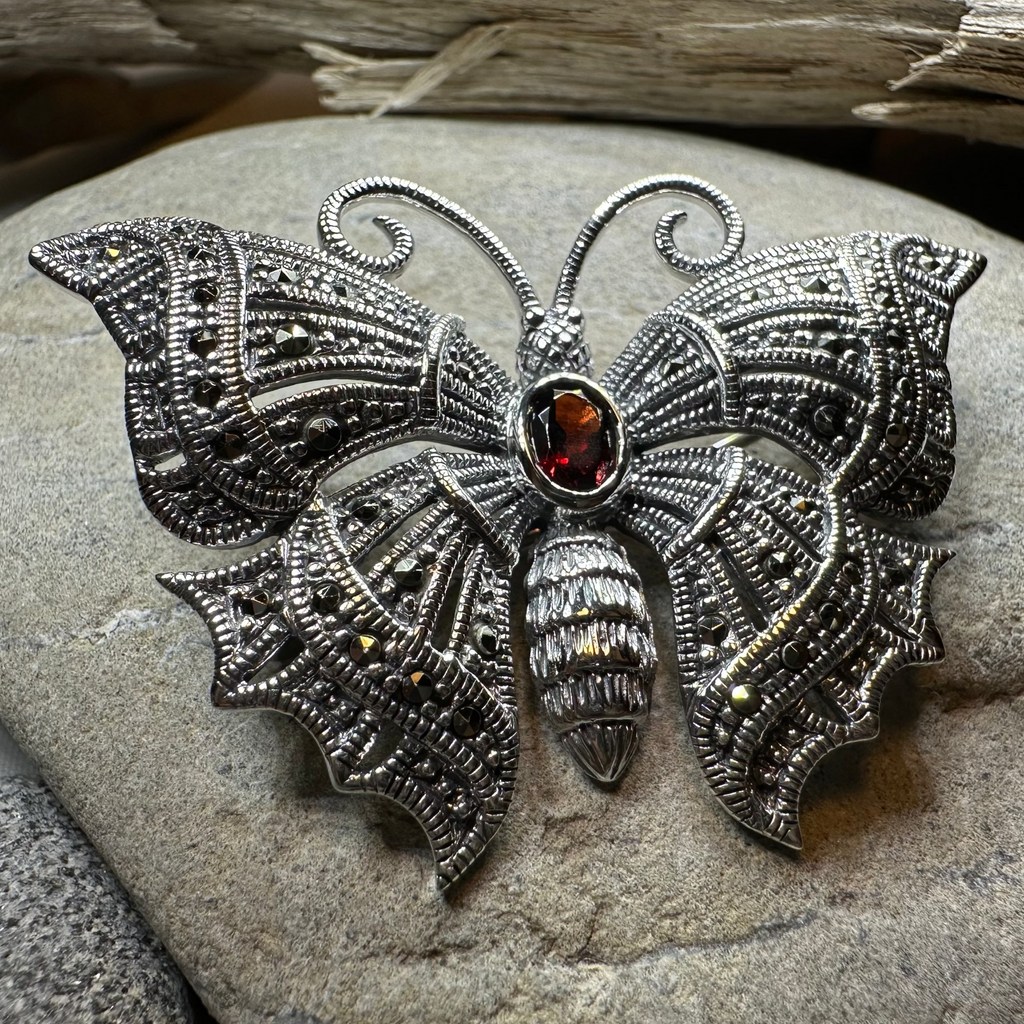 Marcasite Butterfly Brooch