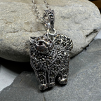 Simba Marcasite Cat Necklace