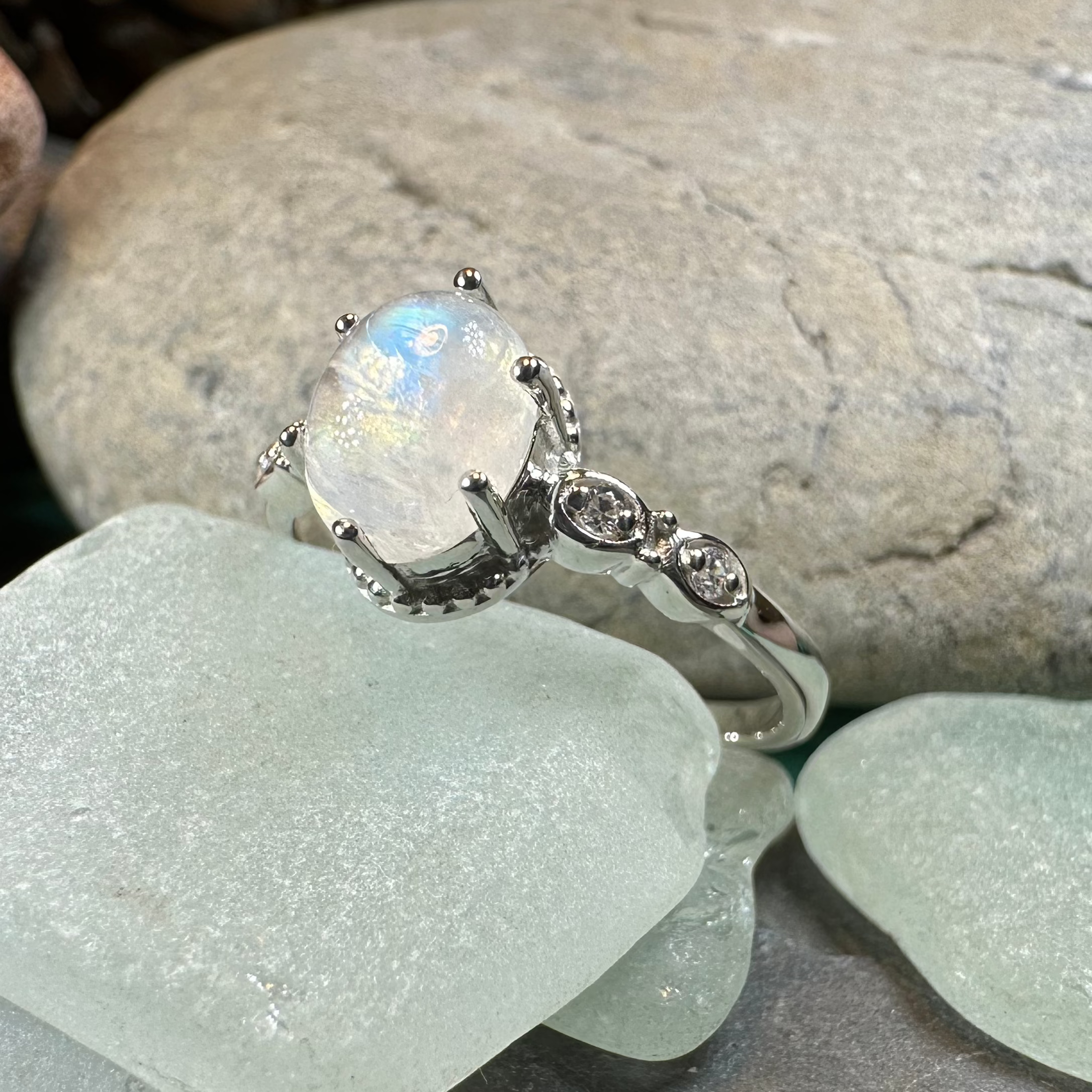 Diana Moonstone Promise Ring
