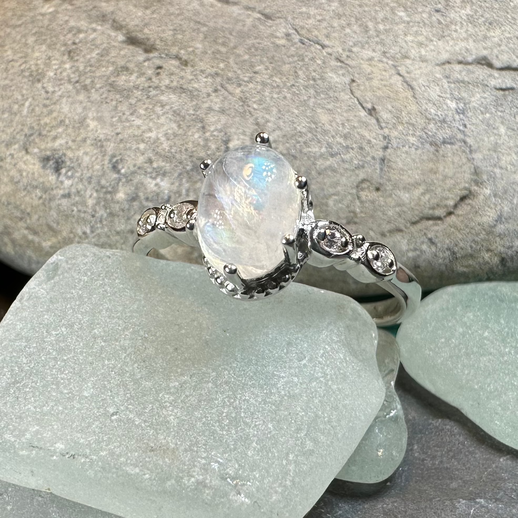 Diana Moonstone Promise Ring