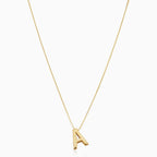 Love letter initial necklace | White Gold
